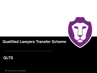 Qualified Lawyers Transfer Scheme  QLTS BPP PROFESSIONAL DEVELOPMENT  BPP PROFESSIONAL DEVELOPMENT