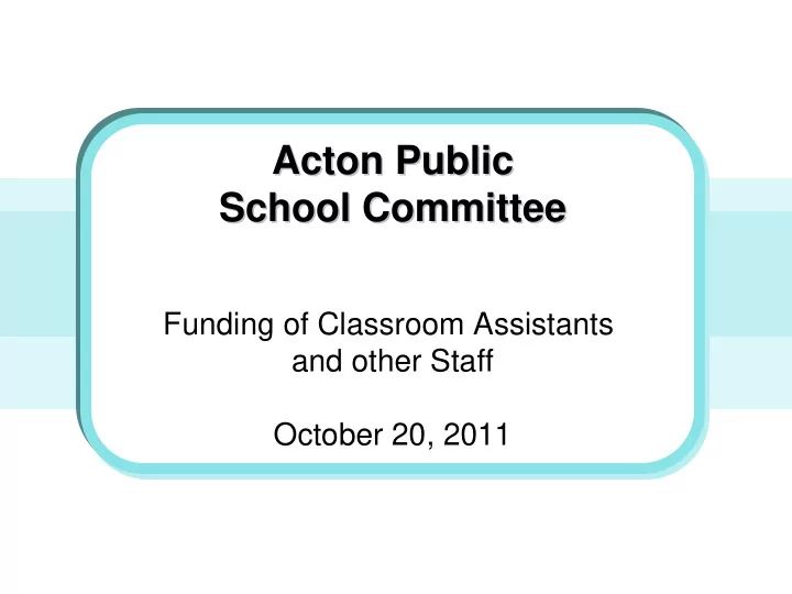 acton public acton public school committee school
