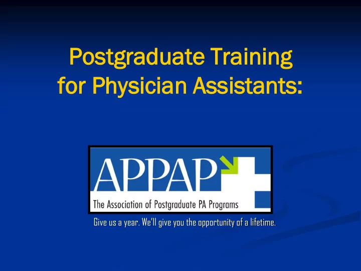 pos ostgraduate tgraduate tr training ining