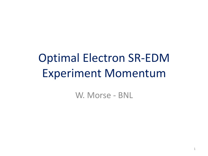experiment momentum