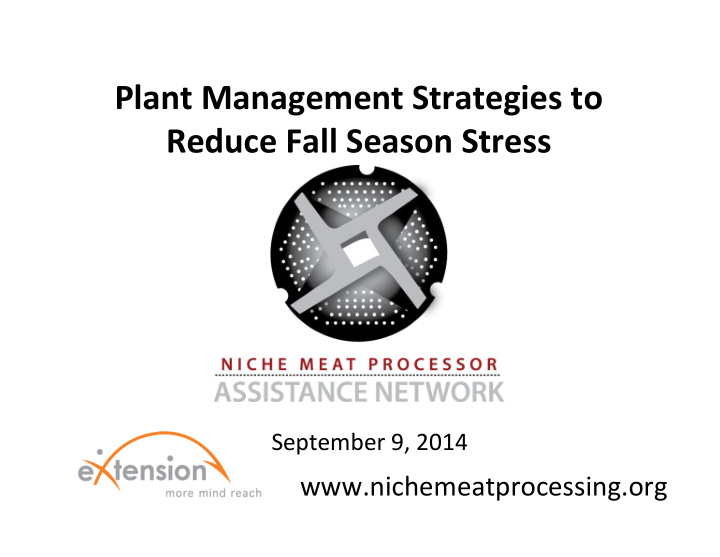 plant management strategies to reduce fall season stress