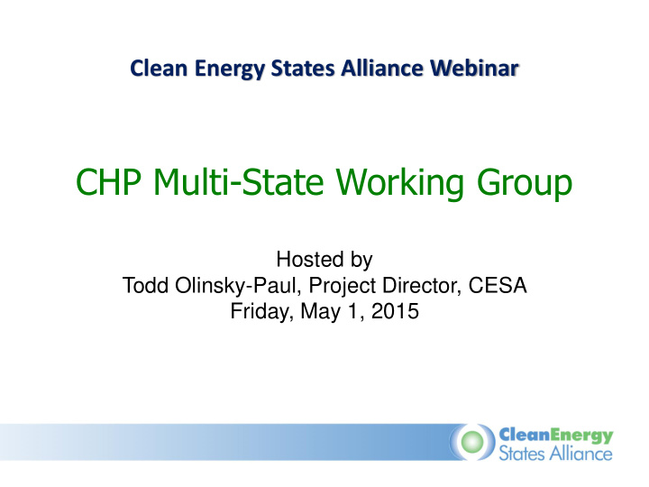 chp multi state working group