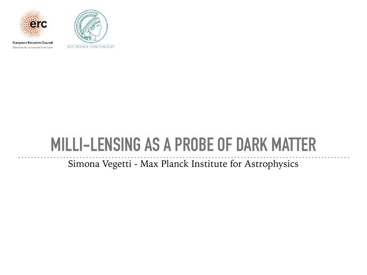 milli lensing as a probe of dark matter