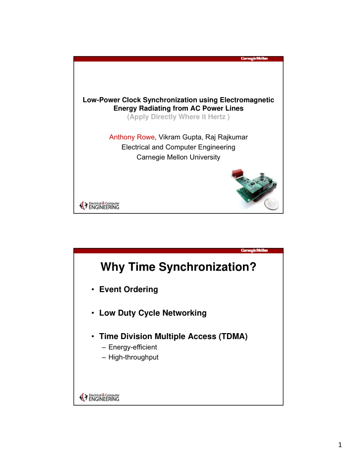 why time synchronization