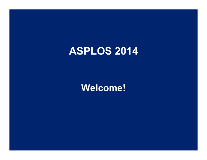 asplos 2014