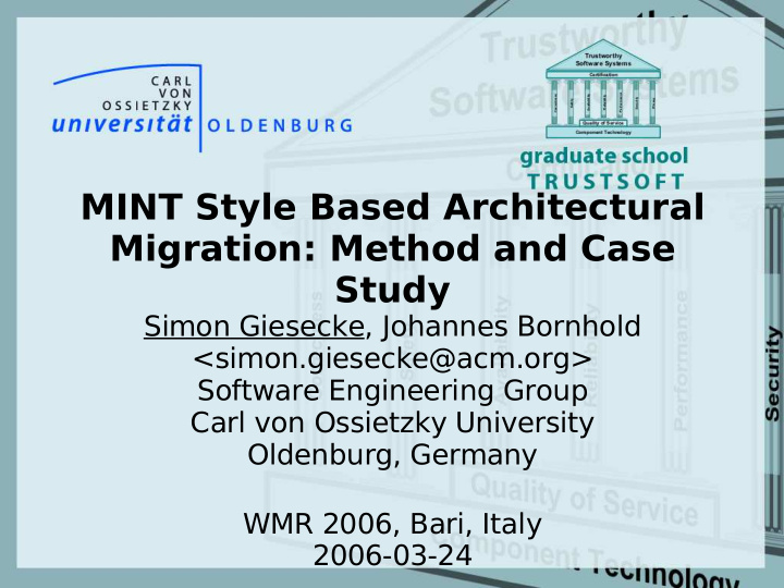 mint style based architectural migration method and case