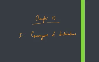 Chapter  distributions  Conveyance  of  I  : goal for weeks : understand  last  the  two  Our