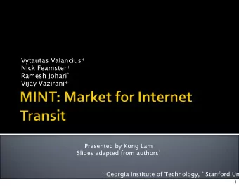 Networks terminate connections even  when users are prepared to pay for  the path!  October