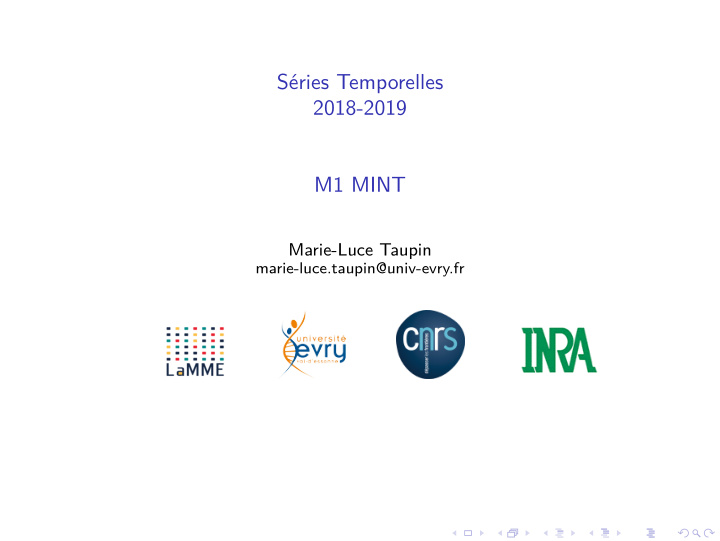 s ries temporelles 2018 2019 m1 mint