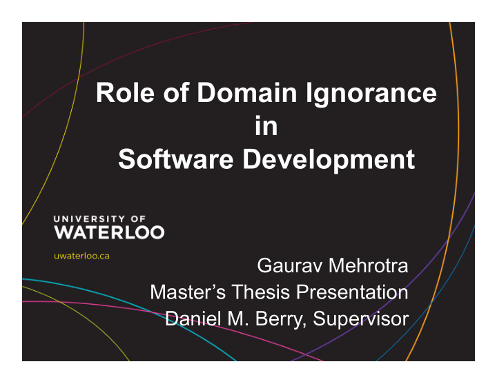 role of domain ignorance in software development