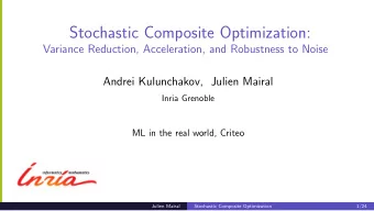 Stochastic Composite Optimization:  Variance Reduction, Acceleration, and Robustness to Noise