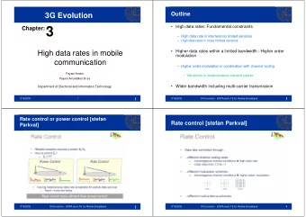 3   High data rate in interference limited senarios   High data rates in noise limitted