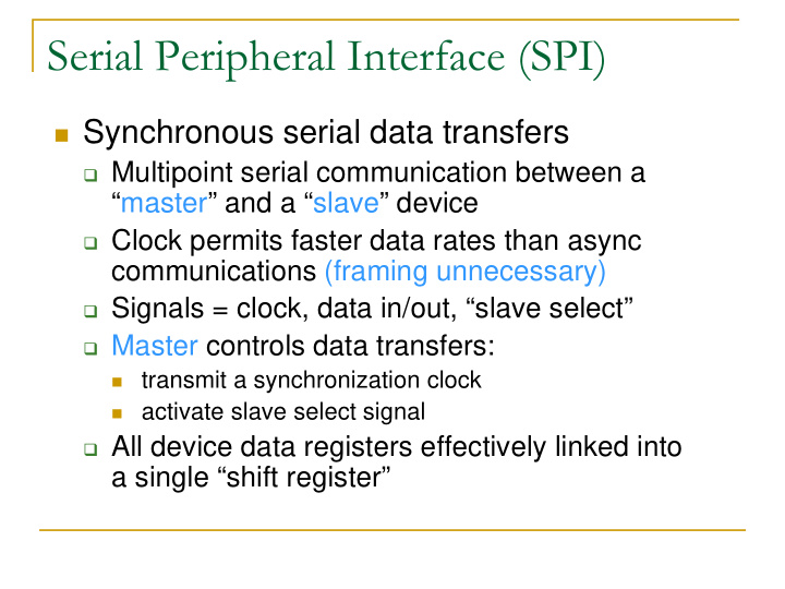 serial peripheral interface spi
