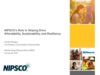 Affordability, Sustainability, and Resiliency  Jennifer Montague  Vice President, Communications