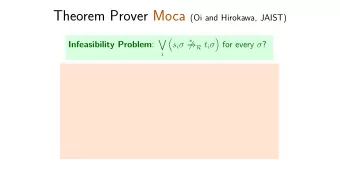 Transformations to Word Problem  Infeasibility Problem  CTRS: x  0  x 0  x  0 s ( x )
