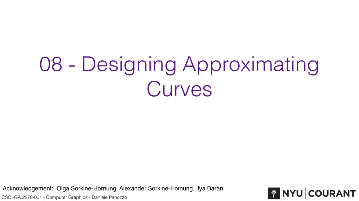 08 designing approximating curves