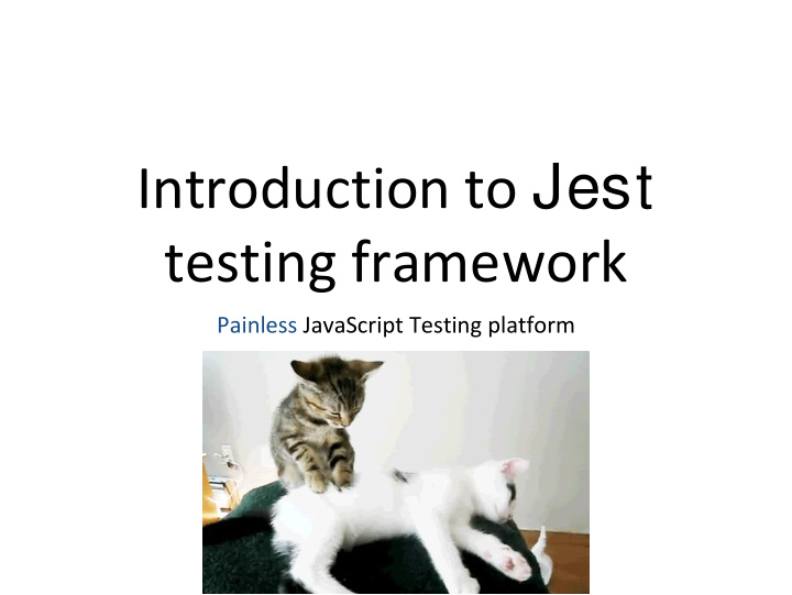 introduction to jest testing framework