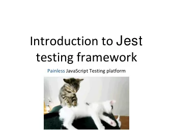 Introduction to Jest  testing framework  Painless JavaScript Testing platform  Vasyl Boroviak