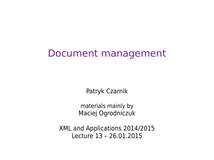 document management