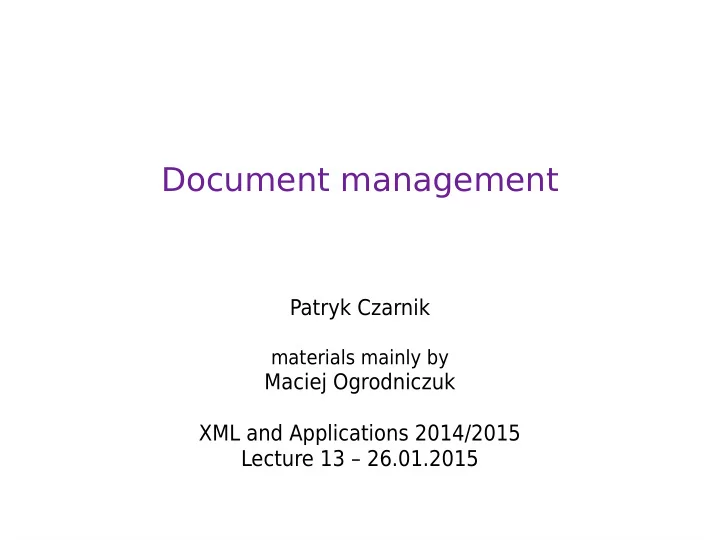 document management
