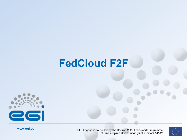 fedcloud f2f