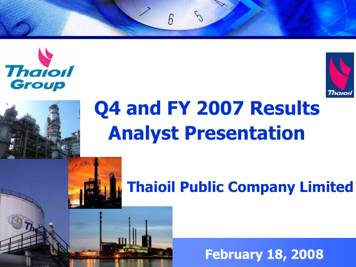 q4 and fy 2007 results analyst presentation