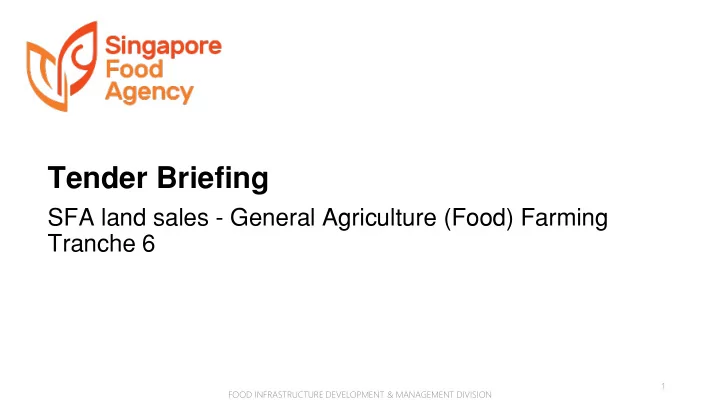 tender briefing