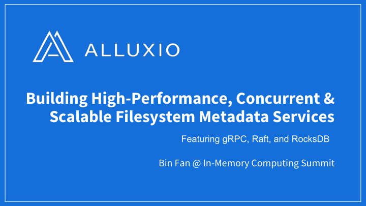 building high performance concurrent scalable filesystem