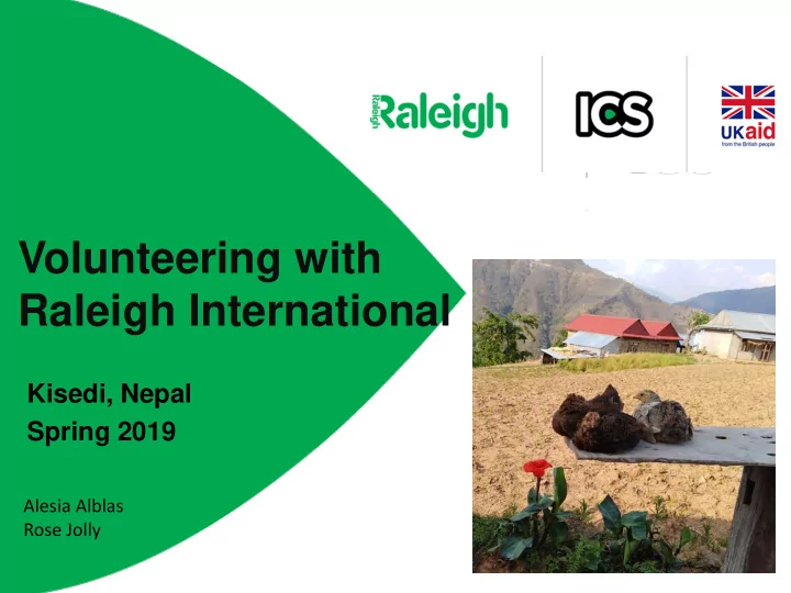 volunteering with raleigh international
