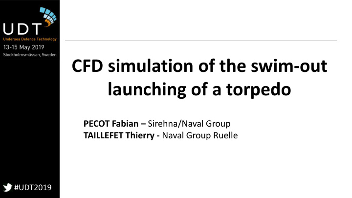 cfd simulation of the swim out launching of a torpedo