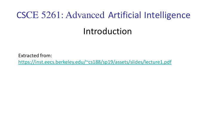 cs ce 5261 advanced artificial intelligence