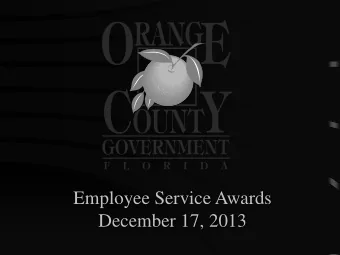 Employee Service Awards  December 17, 2013  Board of County Commissioners  Todays honorees
