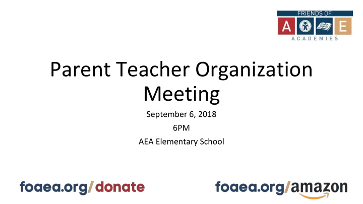 parent teacher organization meeting