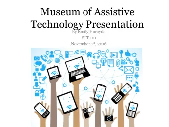 Technology Presentation  By Emily Harayda  ETT 101 November 1 st , 2016 Did you know  Students