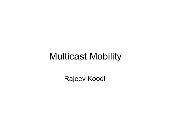 multicast mobility
