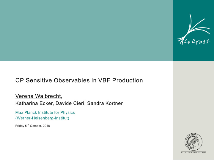 cp sensitive observables in vbf production