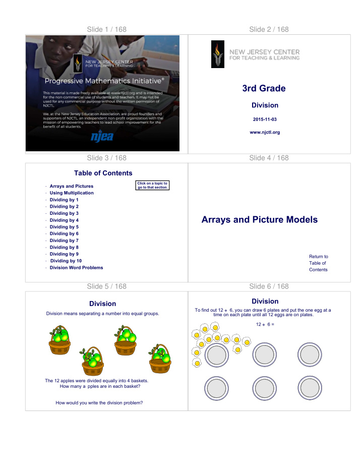 arrays and picture models