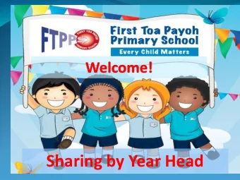 Sharing by Year Head  My role as P1 &amp; P2 Year Head  P1 Team  School Expectations