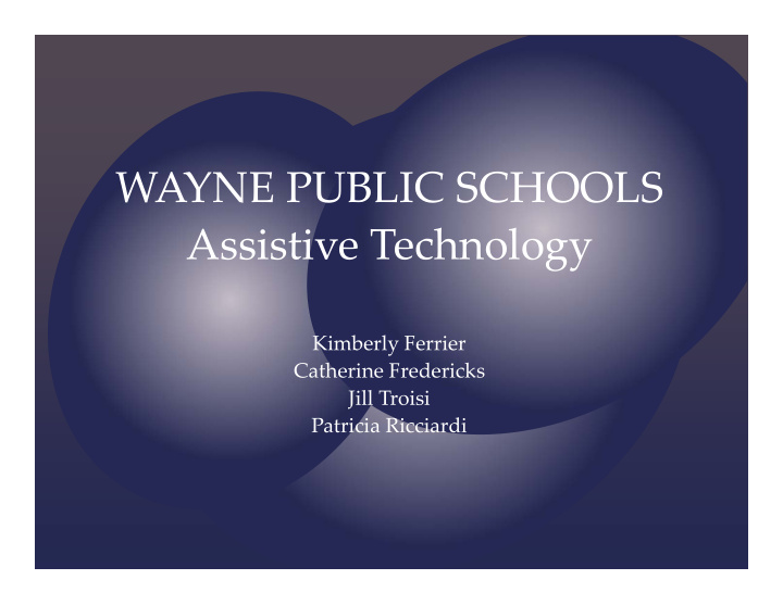 wayne public schools assistive technology