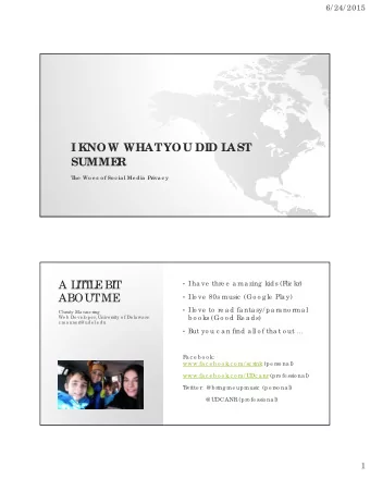 A L  I  T  T  L  E  BI  T  I  ha ve  thre e  a ma zing  kids (F  lic kr)  ABOUT  ME  I  lo ve