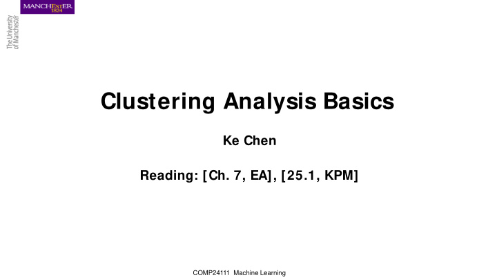 clustering analysis basics