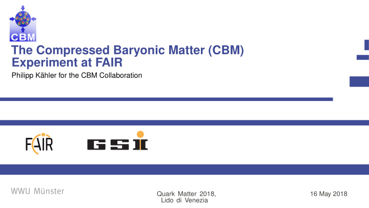 the compressed baryonic matter cbm experiment at fair