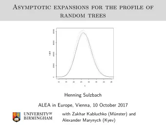 Asymptotic expansions for the profile of  random trees  80000  60000 U k ( n )  40000  20000  0  10