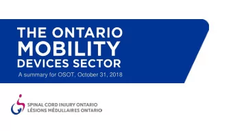 A summary for OSOT, October 31, 2018  OUTLINE 1. SCIO Programs &amp; Services 2. Background a.