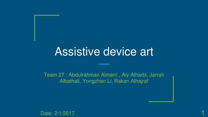 assistive device art