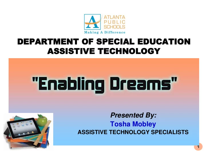 depart dep artment ment of of spec special ial educ