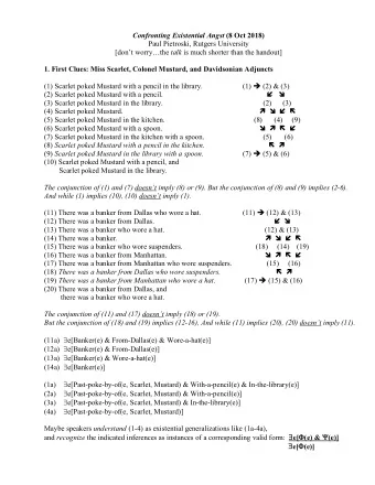Confronting Existential Angst (8 Oct 2018)  Paul Pietroski, Rutgers University [dont worrythe