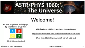 Welcome!  Be sure to grab an ABCD page  by an entrance or up front  Visit/Bookmark/Write down the