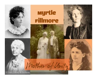 Mother of Unity  God  is  all  goodness  and  everywhere  present.    He