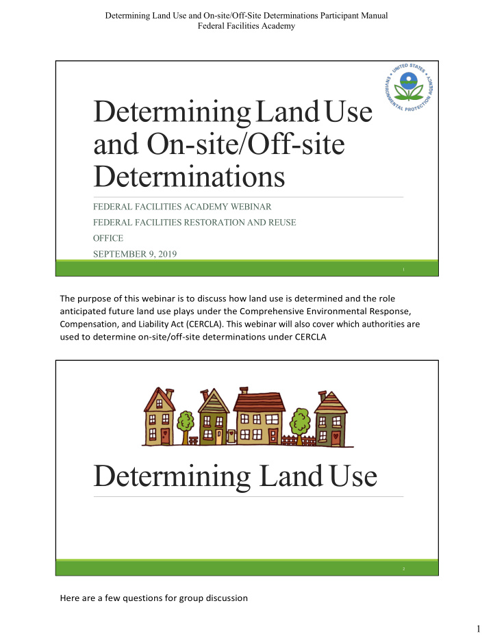 determining land use 2 here are a few questions for group